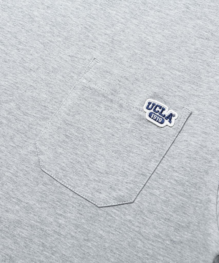 Унисекс хлопковая базовая футболка с коротким рукавом UCLA с рисунком [M-Серый](Ua4St96_51)