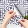 Grey Flower Tile Sticker  Kitchen Backsplash Oil-proof Bathroom Waterproof Home Decor Wall Decals Peel Stick Art Mural