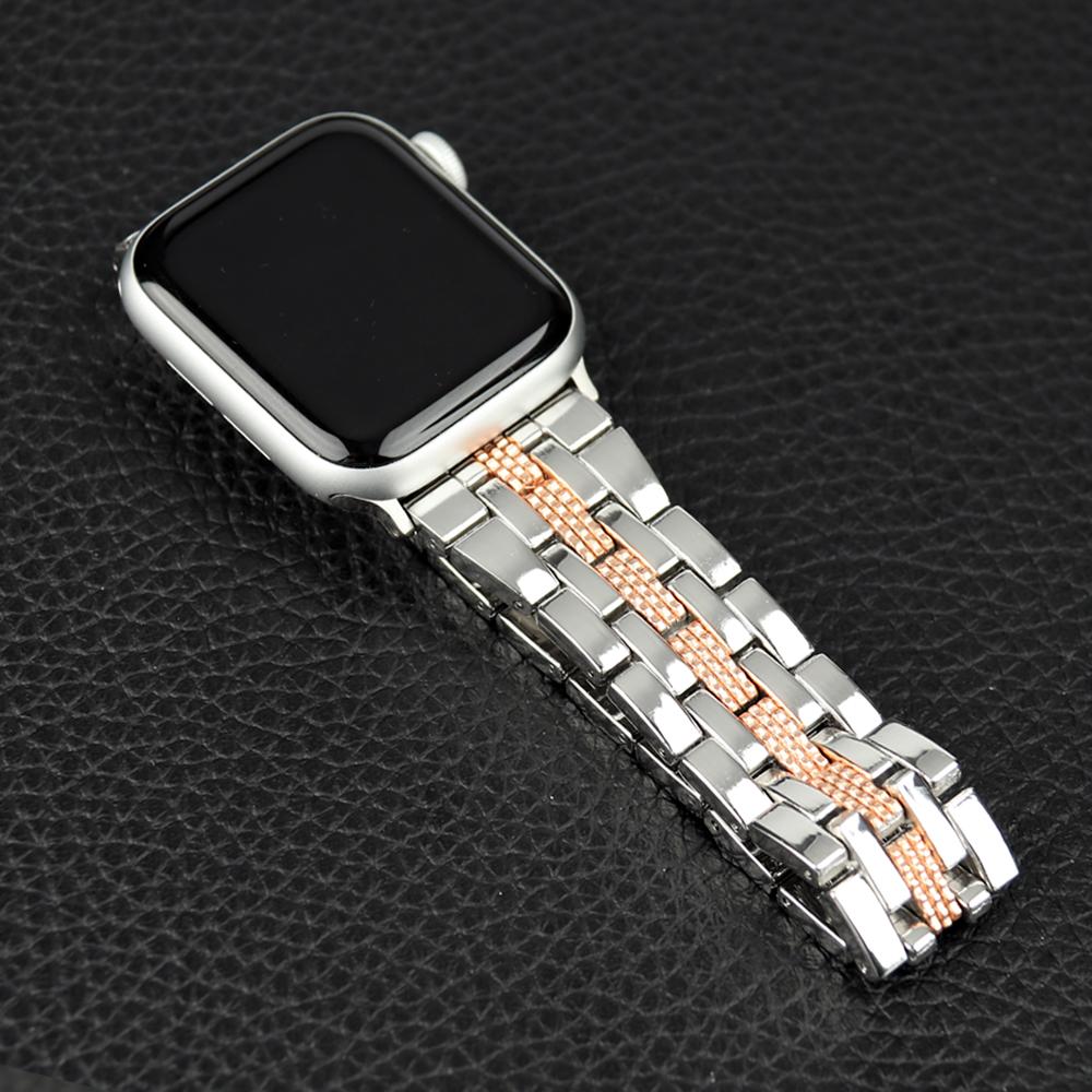 Ремешок для часов Correa металлический ремешок для Apple Watch Band 7 6 5 4 3 2 1 SE браслет Apple Watch ремешок 45 мм 41 мм 44 мм 40 мм 42 мм 38 мм для iWatch