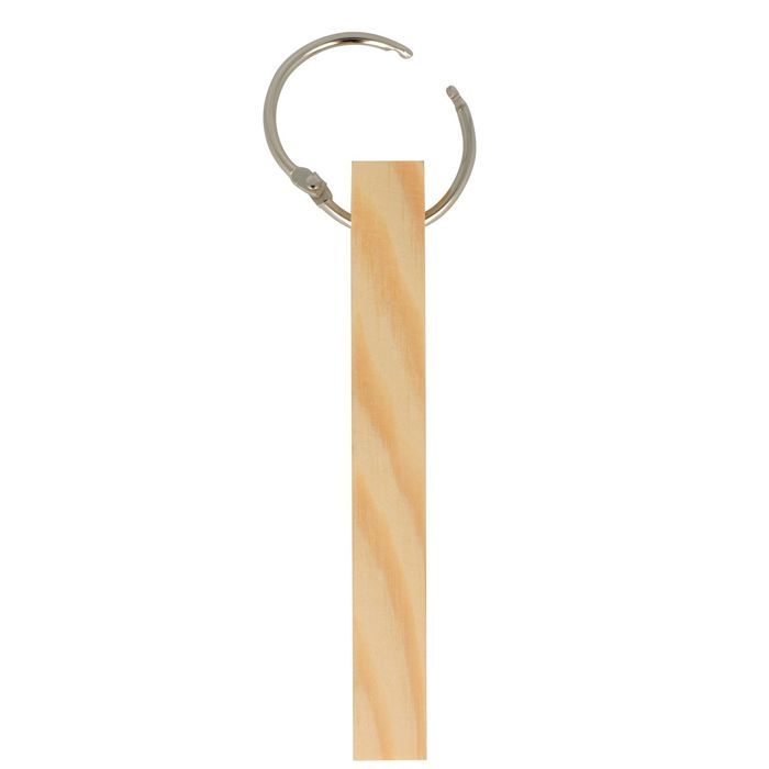 4 petits porte-clés baguettes en bois