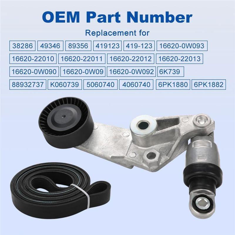 New!Serpentine Drive Belt Tensioner Pulley Kit For Chevy Prizm Toyota Celica Corolla Matrix 38286 6PK1880