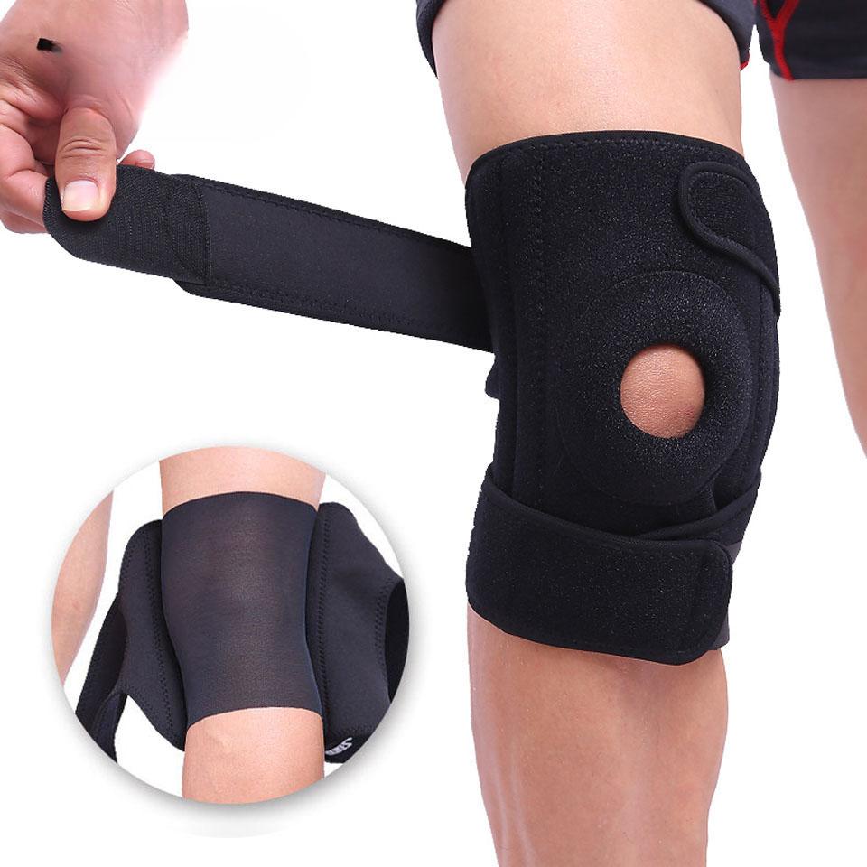 1PCS Adjustable Elastic Knee Support Brace Patella Knee Pads Hole Sports Knee Protector Kneepad Ginocchiere