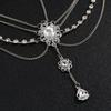 Women Drop Rhinestone Headwear Forehead Pendant Headdress Tassel Hair Chain Crystal Bridal Headband