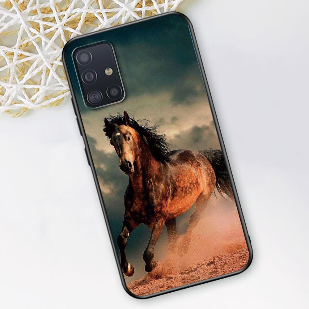 Running Horse Case for Samsung Galaxy A52 A12 A53 A51 A32 A21s A22 A31 A72 A02s A13 5G A11 A41 A03s Silicone Phone Cover Coque