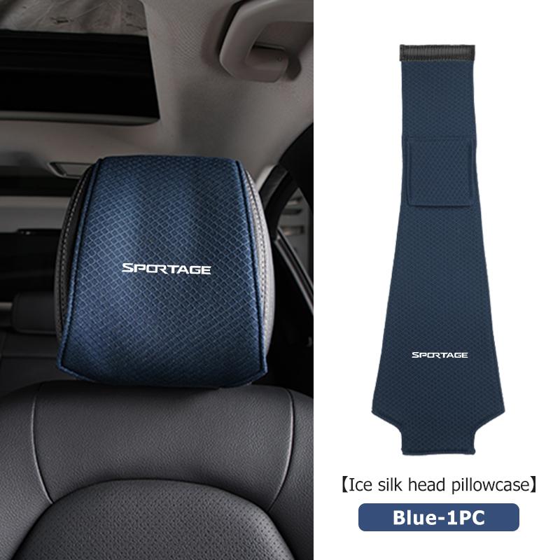 Universal Car Seat Headrest Ice Silk Head Pillow Dustproof Cover For KIA Sportage 2016 2017 2018 Sephia Stonic Carens lqrd40