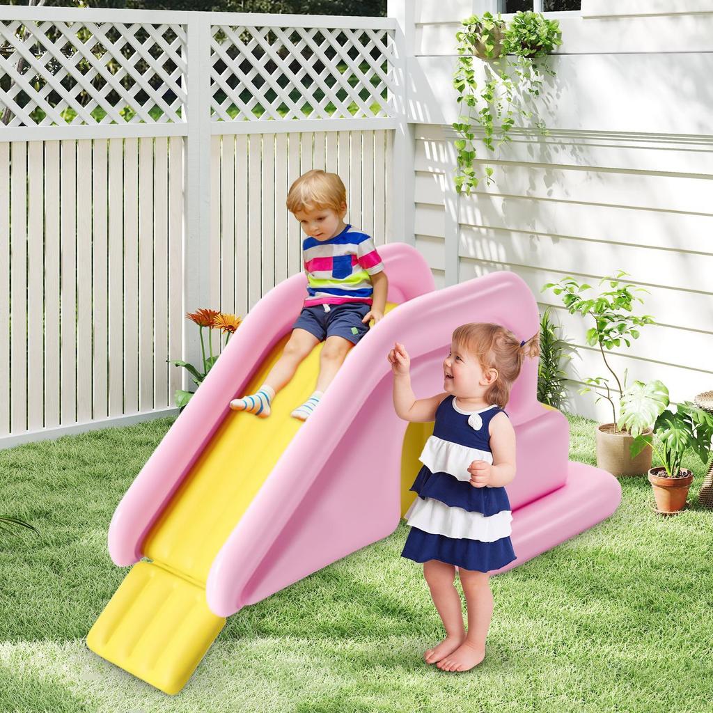 Надувная водная горка Игровой центр для бассейна со встроенными разбрызгивателями Веселая уличная игрушка для детей с защитой от опрокидывания