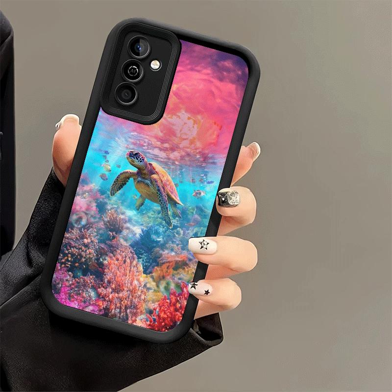 Летняя Морская Черепаха Милый Мягкий Чехол для Телефона для Samsung Galaxy S26 Ultra S25 Edge S24 S23 S22 Plus S21 S20 FE 5G Чехол Силиконовый Funda