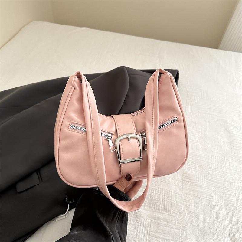 Стильная ретро французская сумка подмышку для зимы из мягкой полиуретановой кожи и в нескольких цветах