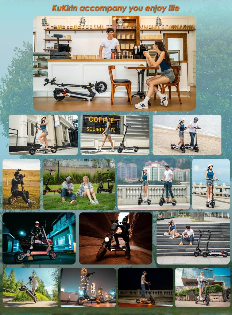 Складной электрический самокат Kukirin M4 Max, 10-дюймовые колеса, двигатель 800 Вт, аккумулятор 48 В 18 Ач, максимальный запас хода 64 км, максимальная скорость 45 км/ч