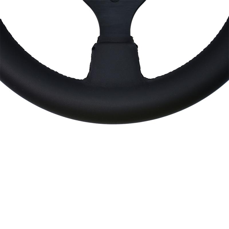 TIYPEOR 280MM Universal Steering Wheel Leather Yellow Connector Falt Racing Steering Wheel For Sport Game