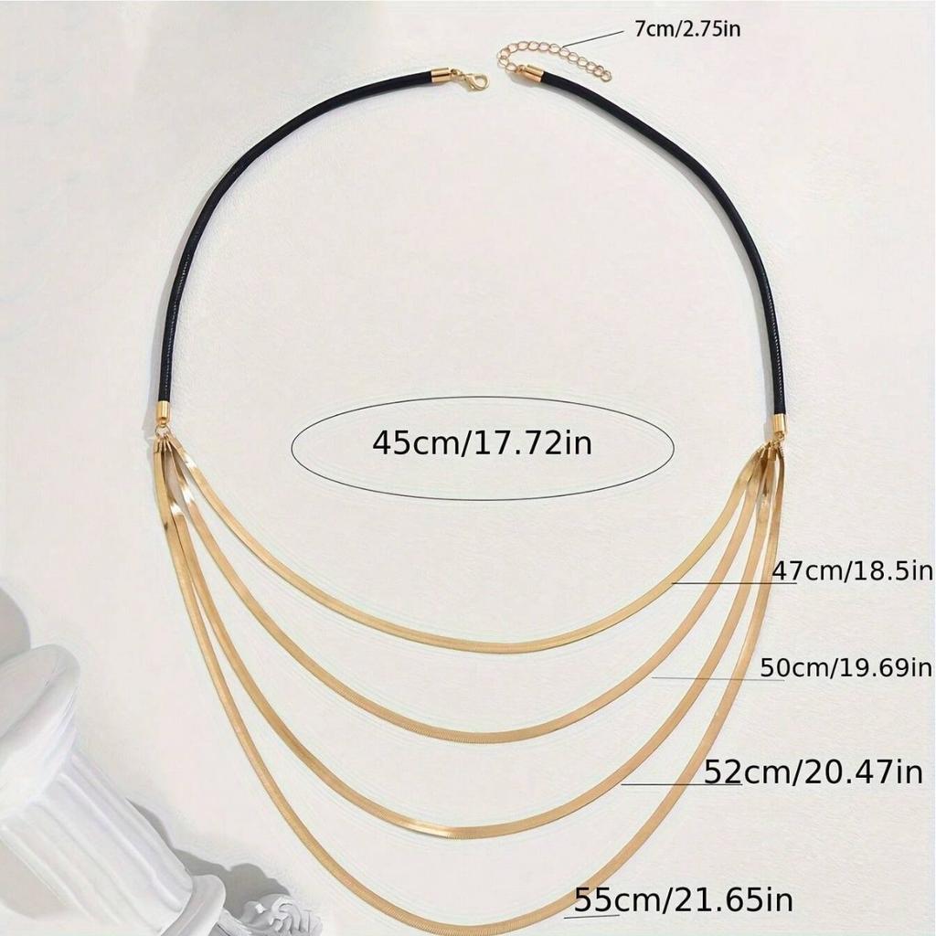 Fashion Multi-layer Snake Bone Necklace Fashion Creative High-end Texture Fashion Necklace Women's Necklace