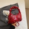 2025 summer new bow underarm bag women's leisure commuting niche pleated cloud bag dumpling bag