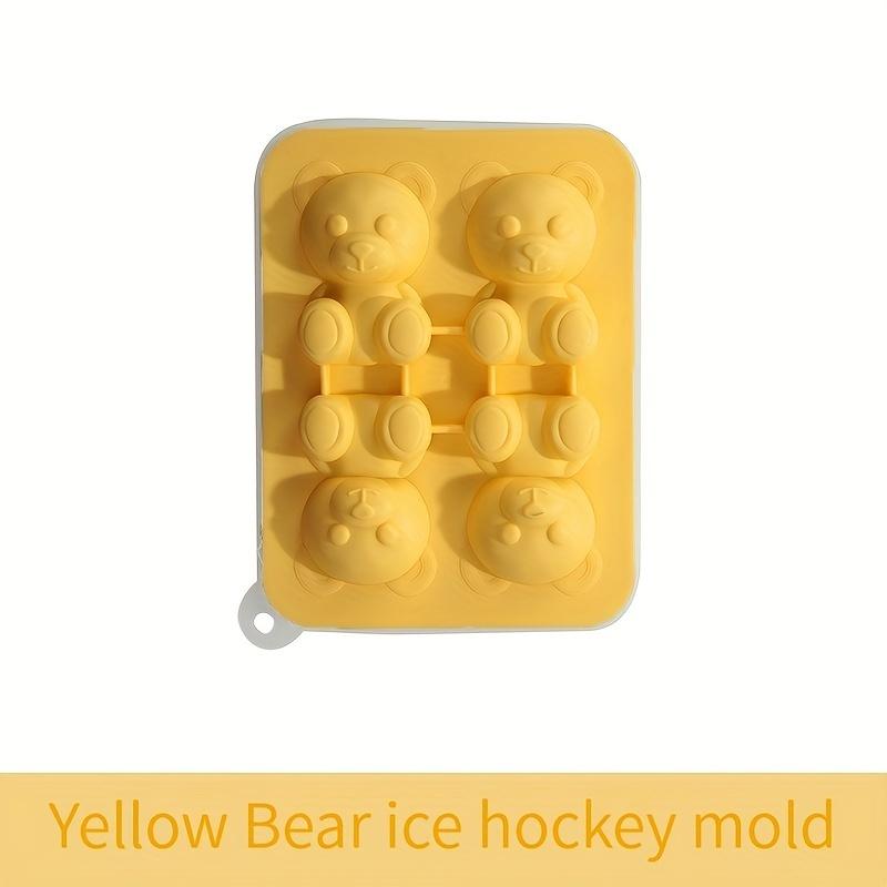 1pc Creative Bear Ice Cube Tray Flexible Food Grade Silicone Cartoon Ice Cube Mold Ice Trays For Freezer Kitchen Accessories