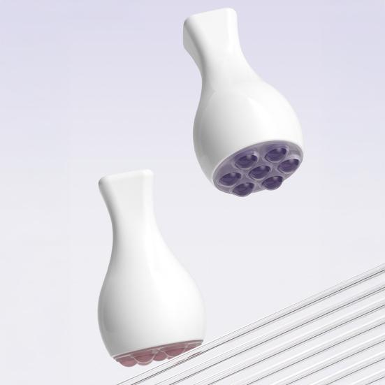 Нефритовый ролик Массажер для лица Ледяной ролик Инструмент для лица гуаша Вращающийся на 360 градусов Ручной массажер с шариком из искусственного кристалла для лифтинга, подтяжки, подтягивания кожи шеи