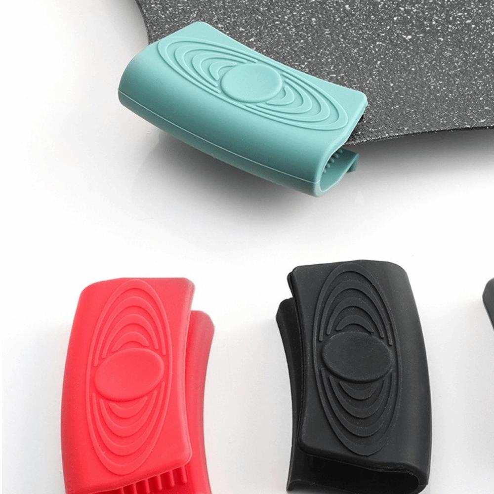 1Pair Heat‑insulated Pot Handle Grip Anti‑slip Texture Heat‑Proof Clamp  Iron Cookware