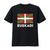 Женская футболка с флагом Страны Басков Euskadi Черная 3XL винтажная стираная дышащая удобная эластичная стритвир