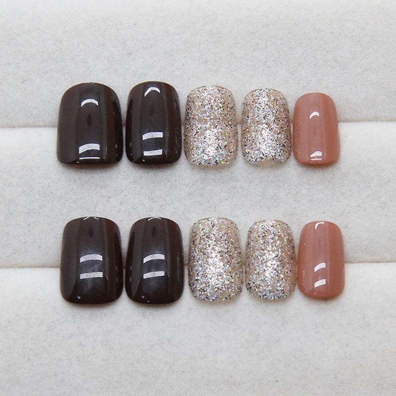 brown fine flash autumn and winter fashion temperament clean, simple and white versatile detachable wearable armor finished product wholesale