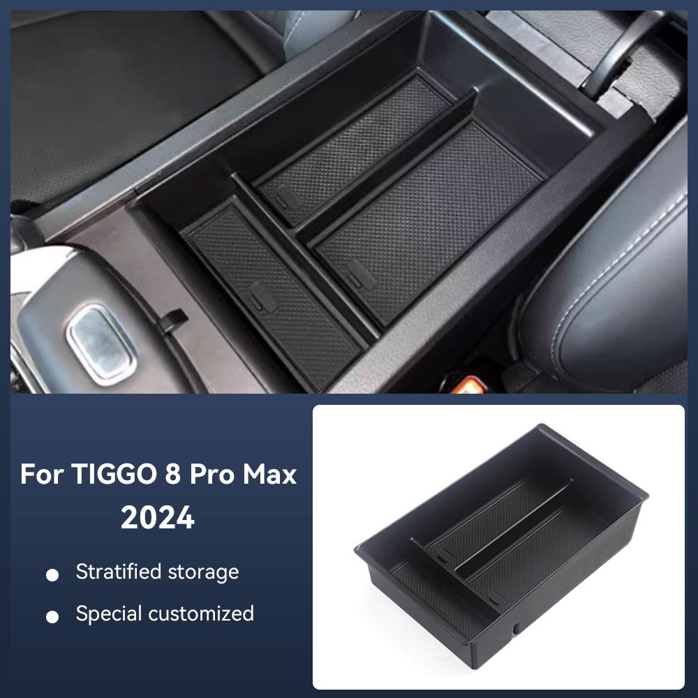 For CHERY TIGGO 8 PRO MAX 2024 Car Central Console Armrest Storage Box Organizer box Interior Accessories Stowing Tidying