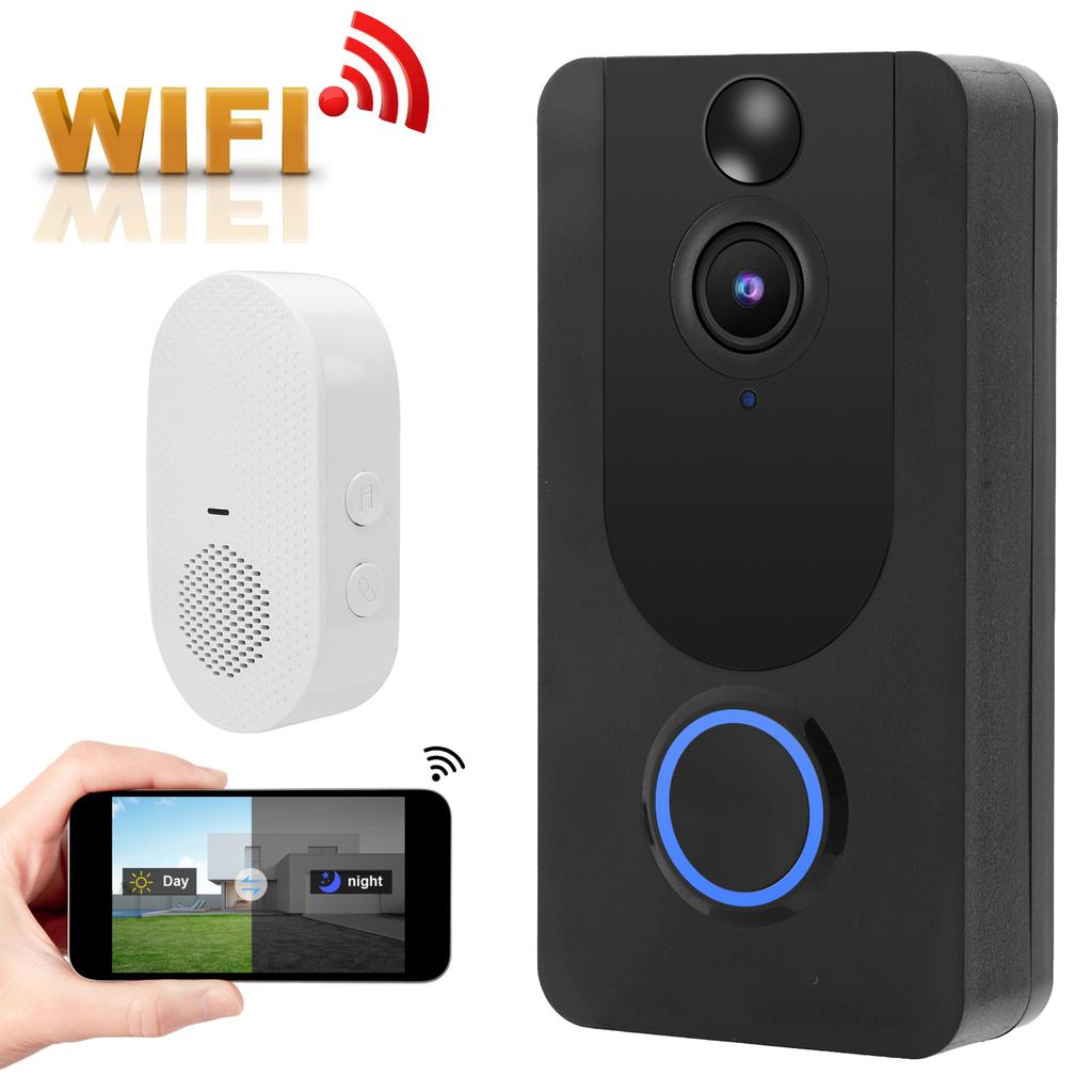 Умный дверной звонок Видео WiFi Беспроводной домофон Ночное видение Обнаружение движения Домашняя безопасность 1080P