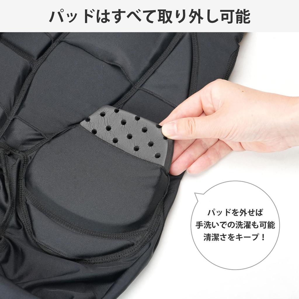 VAXPOT Hip Protector Snowboard Hip Pad Construction for Increased BLK L (Backspot) [Dual-Layer Protection] VA-3010 (Men's L)