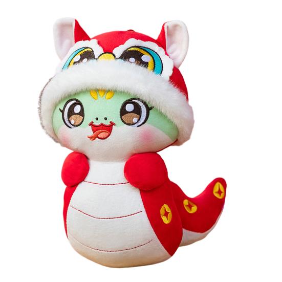 Плюшевые куклы Змея 2025 год Змеи китайский зодиак мягкая кукла праздничная