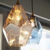 Interform LT-4074AM Lapis Lazuli Pendant Light with Amber Glass and LED Bulbs, Elegant and Feminine Design