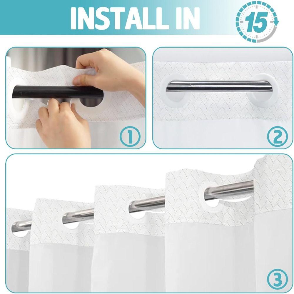 С защелкой Вкладыш Без крючков Шторка для душа с прозрачным верхним окном Покрытие для душа Ванная комната