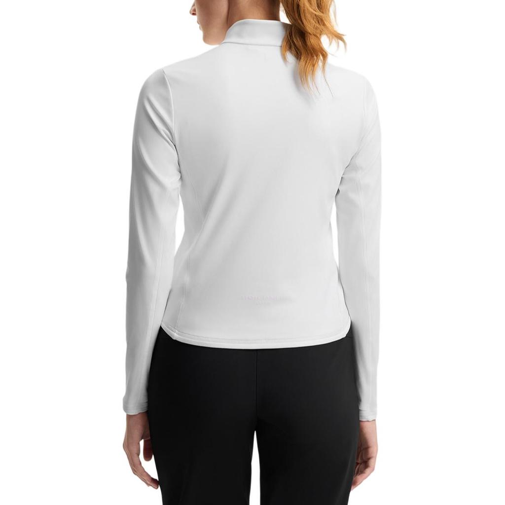 Fila Tennis Series Casual Solid Color Simple Basic Versatile Knit Long Sleeve Shirt Regular T-Shirt Women Tops A11W513213FWT