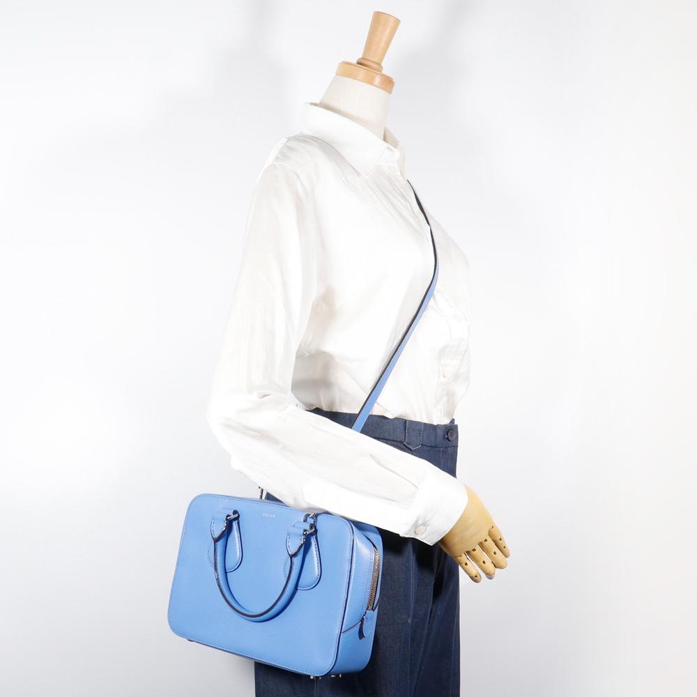 BALLY BOND SM Handbag 2WAYShoulder light blue Calfskin Women Used