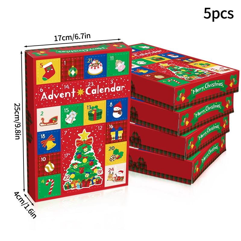Christmas Gift Blind Box 24 Grids Surprise Christmas Party Favors Packaging Box 24 Days Christmas Advent Calendar New Year Gifts