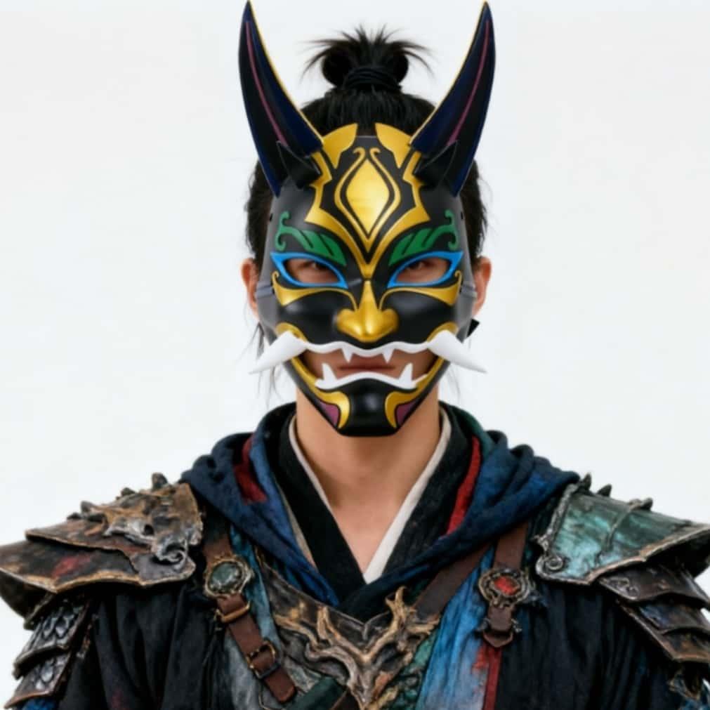 Film and television masks: Kamisato Ayaka, Dendro, Kudoh Yasha, Xiao COS Clothing and Halloween props