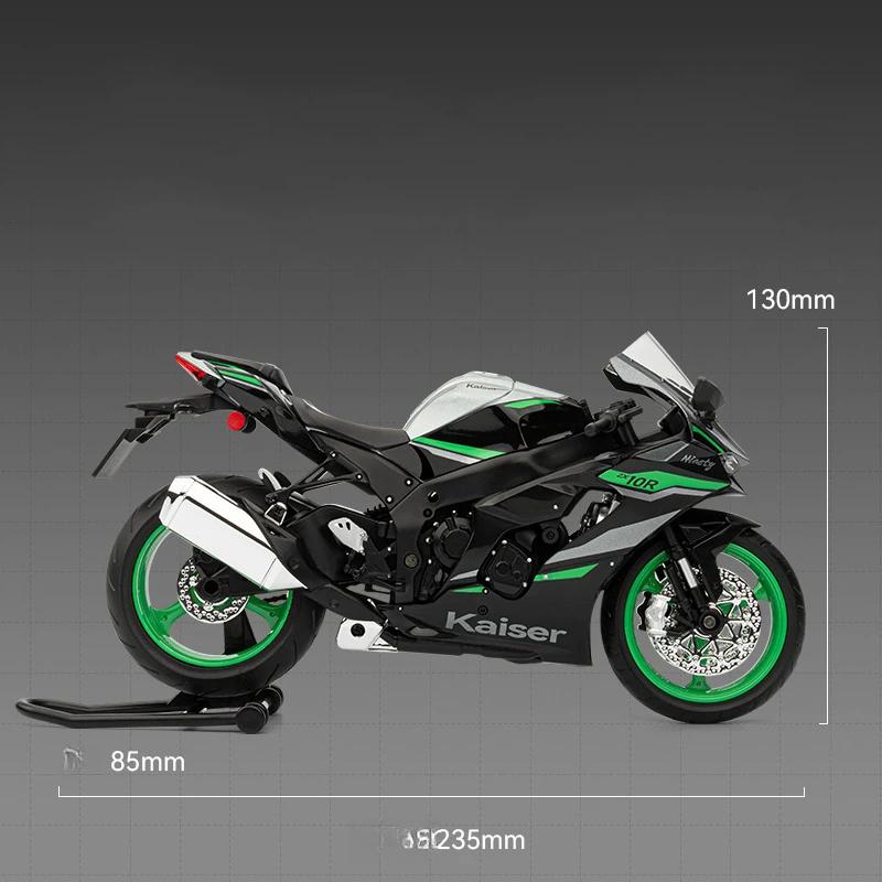 1/9 Scale Kawasaki Ninja ZX-10R Supermotor Alloy Metal Diecast Model Motorcycle Classic Ornaments Ornaments Outdoor Hobby Collection