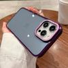Plating Lens Frame Protective Transparent Phone Case For Iphone14 13 12 Pro Max 14plus 13pro Max Shockproof Clear Back Cover
