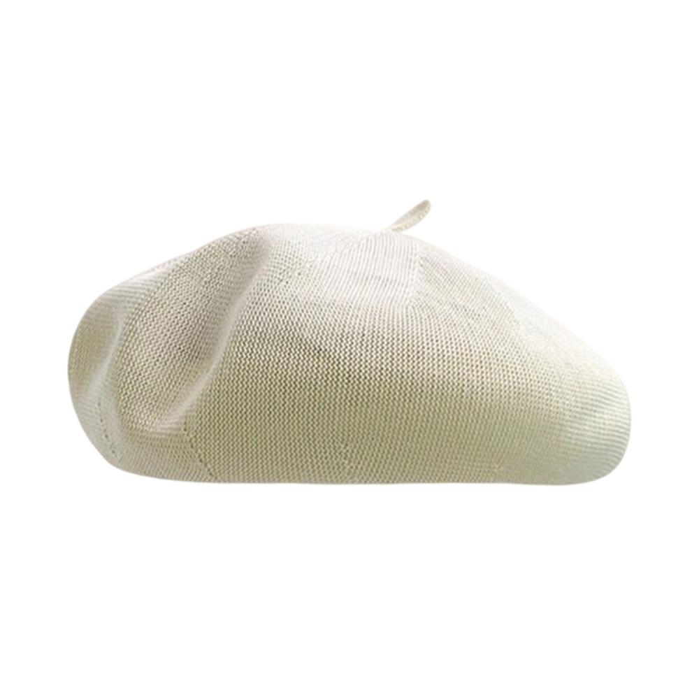 Knitted Berets Hat for Women Cotton Yarn Summer Beret Dome Painter Hat for Spring and Summer