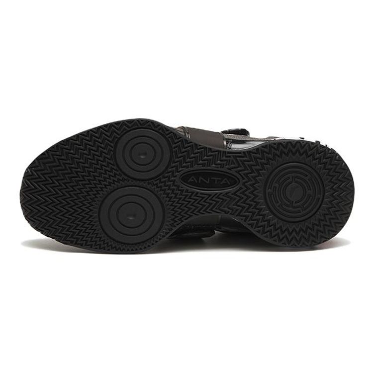 Anta Kids Non-Slip Shock Absorbing Wear-Resistant Mid-Top Basketball Shoes Kids Basketball Shoes Black White Red 312241110-11