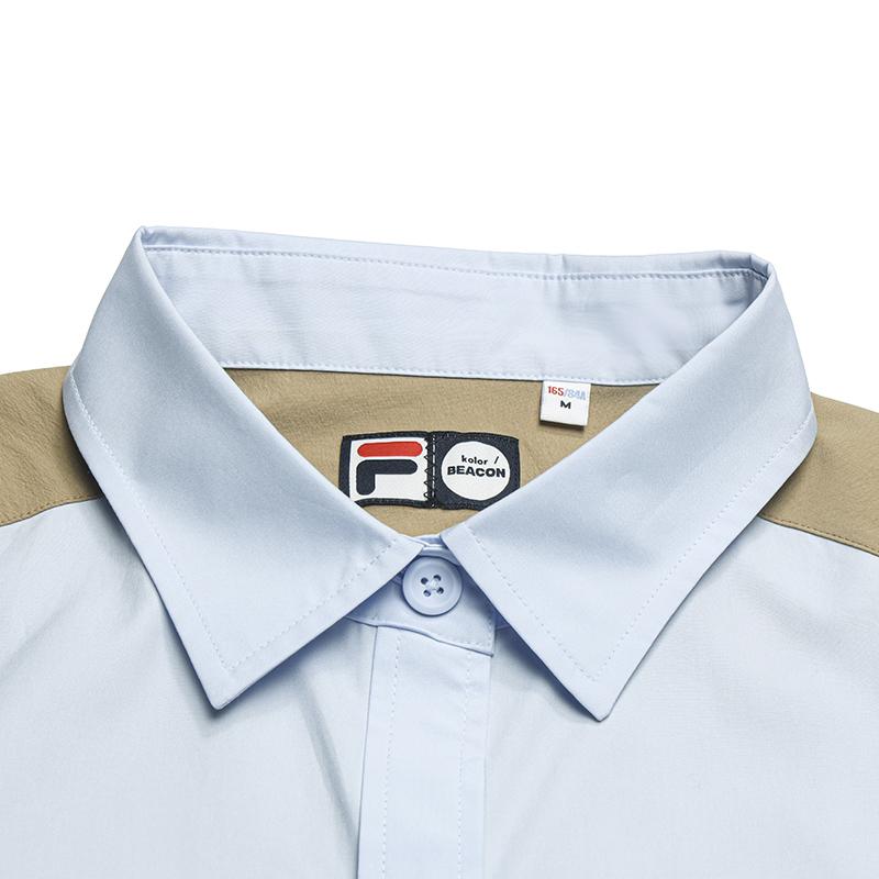 Fila × KOLOR BEACON Модная Повседневная Универсальная Рубашка Женские рубашки Золотисто-Коричневая F11W636401FDK