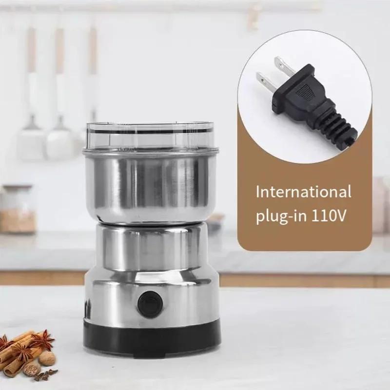150W Electric Coffee Grinder, Ultra-fine Powder Mill Dry Wet Multi-function Stainless Steel Crusher for Kitchen Spices Nuts