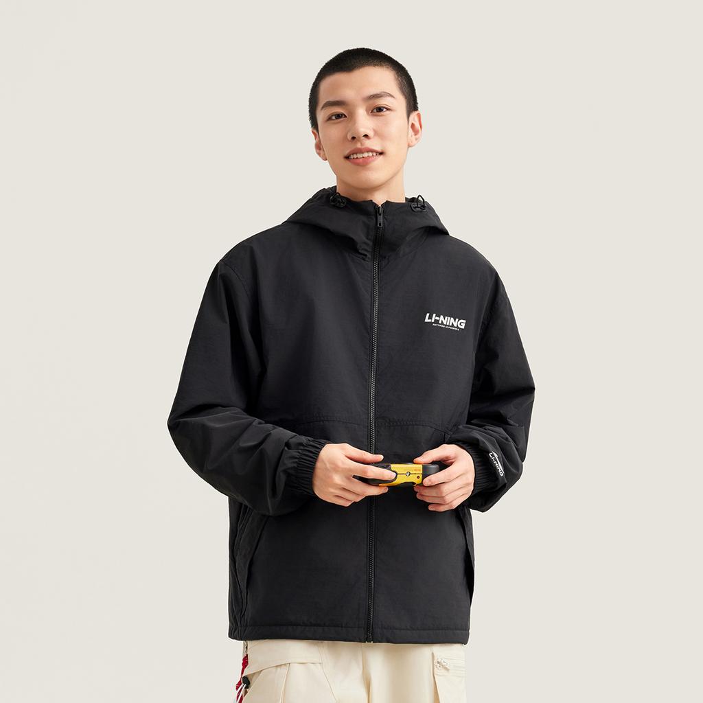Li Ning Серия спортивного образа жизни Флис Удобный Теплый Простой Толстовка на молнии Повседневная Ветровка Унисекс верхняя одежда AFDVG11-6