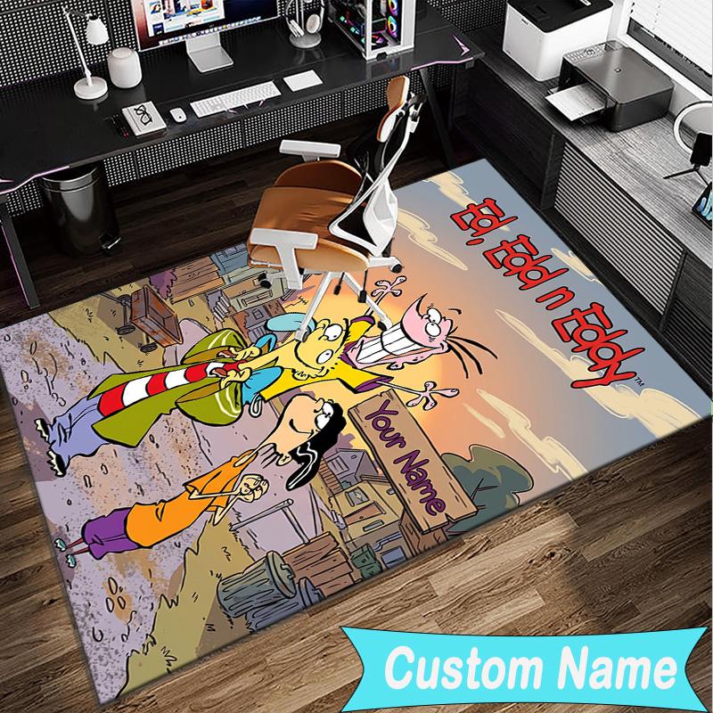 Custom Name Rug Edd Eddy Adventure Area Rug Suitable for Indoor And Outdoor,Carpets for Homes, Offices,Living Rooms,Home Decor,Christmas Gift