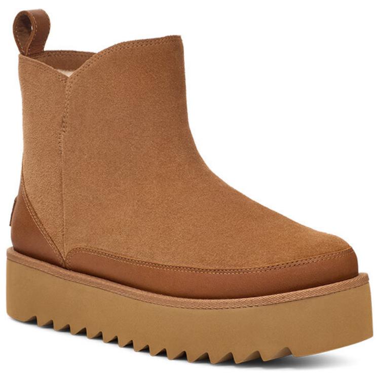 UGG Двухслойные теплые прочные удобные модные короткие зимние ботинки женские коричневые 1166731-CHE