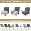 Accent Armless Chair Cover Stretch Spandex Sofa Covers Single Chair Slipcovers Solid Color for Living Room Hotel Home Decor