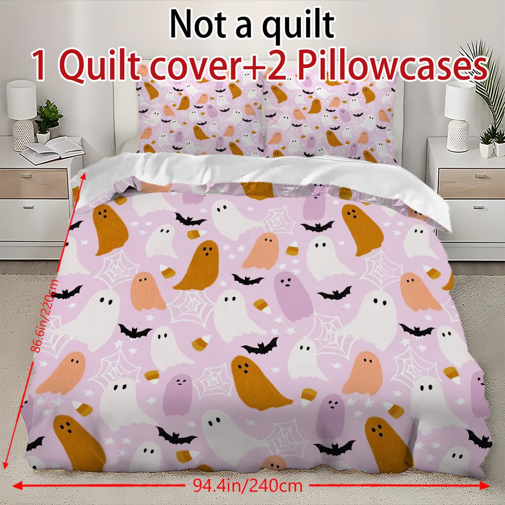 Хэллоуин Комплект постельного белья из трех предметов Пододеяльник Наволочка Матовая ткань Утолщенный