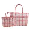 Summer Jelly Women Fashion Transparent Handbag Large Capacity Beach Bag Casual Woven Shopping Basket Tote