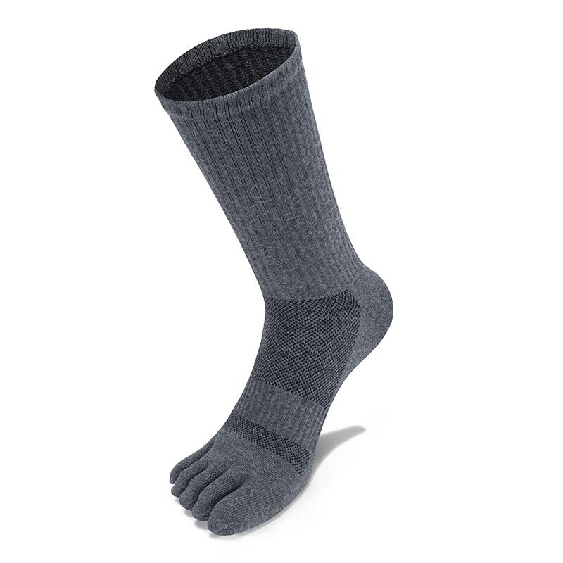 TFO Competition-Grade Outdoor Five-Toe Socks, Durable Breathable Hiking Split-Toe Socks 2202357 Men's Dark Gray