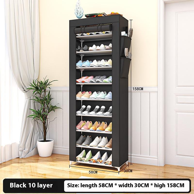 Multilayer Nonwoven Shoes Storage Cabinet Dust-proof Shoe Rack Storage Rack Space-saving Dustproof Shelf For Home Corridor
