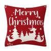 Red Christmas Snowflake Pillow Case Home Sofa Cushion Cover Festive Decoration Pillow