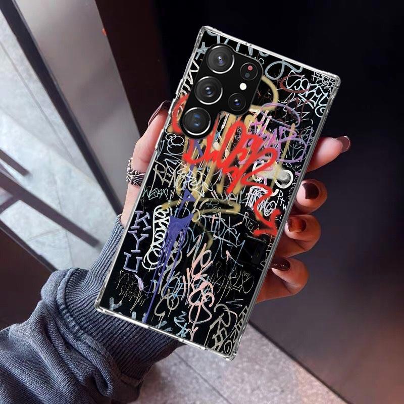 Graffiti Fashion Cool Phone Case For Samsung Galaxy S23 S24 S25 Edge S26 Ultra S22 + S21 Plus S20 FE Cover Silicone Print Shell