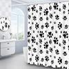Cartoons Animals Shower Curtains Cute Dinosaurs Fish Funny Cats Dogs Paw Prints Bathroom Decor Accessories Fabric Bath Curtains