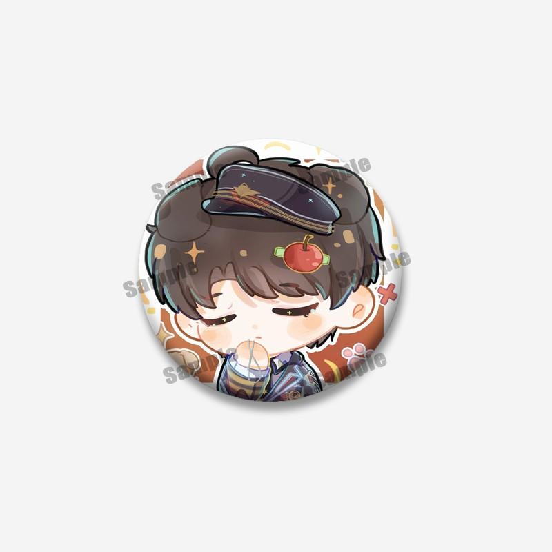 Cute Xavier Zayne Chibi Meme Button Brooches Creative Funny Sylus Rafayel Pins Jewelry Badge on Bag Clothes Decor Friends Gifts