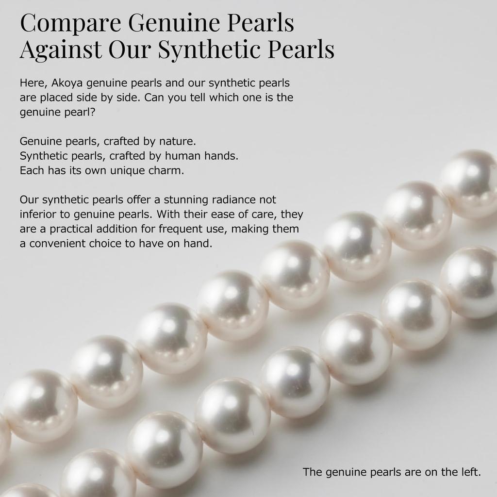 Quality Artificial Shine Comparable To Real Akoya Craftsmanship Pearl Necklace Long for Formal Casual Occasions Long Pearl Necklace Japan Made In